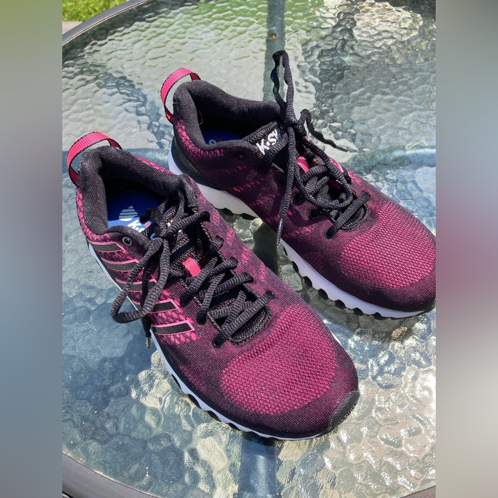 Women's Black and Pink Athletic Shoes
